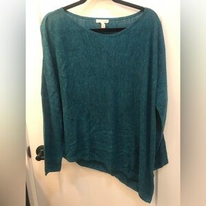 Eileen Fisher asymmetrical linen sweater